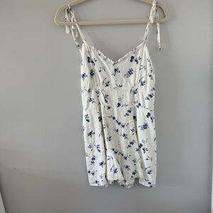 Abercrombie blue floral romper